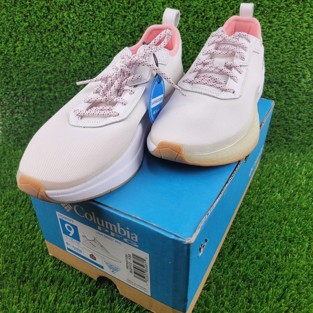 Columbia PFG Womens Low Drag PFG Boat Shoes Size 9 White Rosewater NWB